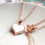 White heart necklace