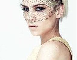 SEXY Fancy Lace up Secret Fishnet Show Veil Night hairband